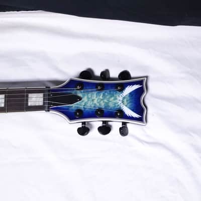 Dean Thoroughbred Select Quilt Top electric guitar Ocean Burst - Trans Blue w/ Exotic Case image 6
