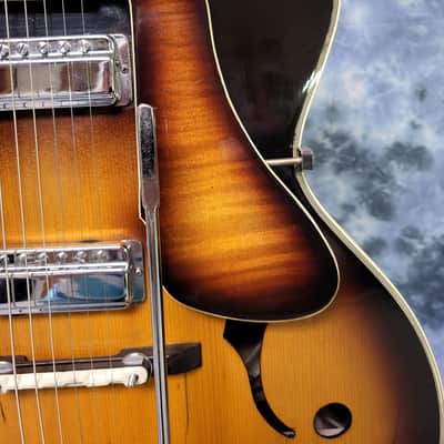 Video Demo 1967 Vintage RARE Zim Gar Kawai Japan Made ES 175 L5 Style Jazz Electric Guitar All Original New Strings Pro Setup Gigbag image 6