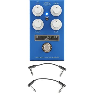 J. Rockett Audio Designs Blue Note Select Boost/Overdrive Pedal with EBS Patch Cables image 1
