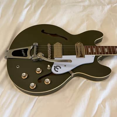 Epiphone Casino with Bigsby Vibrato - Olive Drab - Free Pro Setup image 2