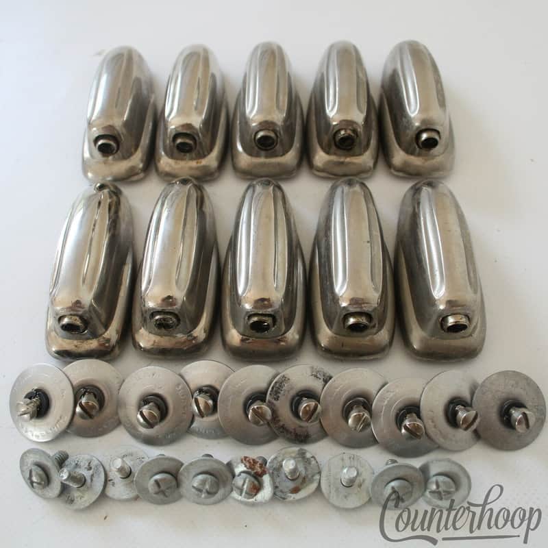 Slingerland 10x Radio King Lugs Bass Drum Nickel Stamped Alum.Washers Vintage50s image 1