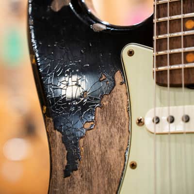 Fender Custom Shop Limited Edition '59 Stratocaster Super Heavy Relic Rosewood Fingerboard Aged Black Chocolate 3 Color Sunburst image 12