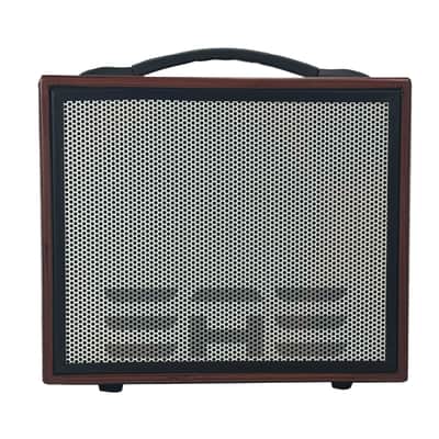 Elite Acoustics EAE A1-8 Compact Rechargeable 80 W Acoustic Amplifier with 3 Chan/LFP Battery WOOD image 4