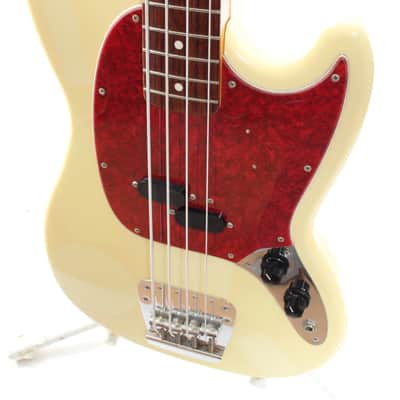 1998 Fender Mustang Bass vintage white image 3