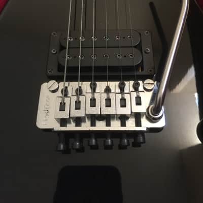 Kramer Focus 4000 1983 Floyd Rose guitar black gloss with case - ESP image 9