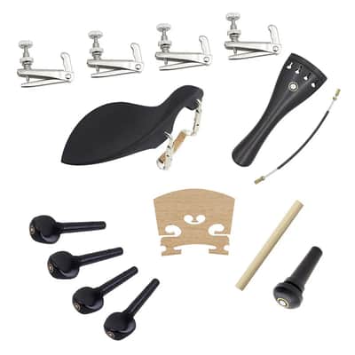 15pcs 4/4 Violin Fiddle Parts Accessories Chin Rest Fine Tuners End Button image 2