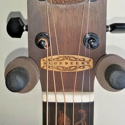 Acoustic Guitar Handmade by Blueberry, 6 String wood Pan God of the Wild Guitar, Custom Handcrafted Wooden Guitar, Grand Concert Guitar image 13