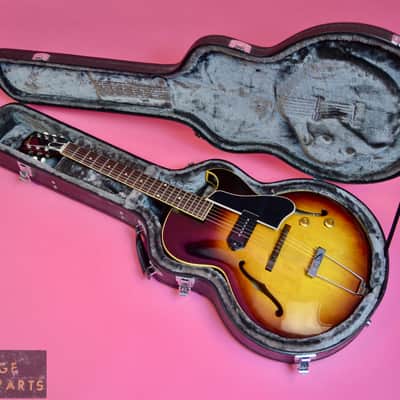 Vintage 1958 Gibson ES-225T - Original Sunburst Finish - Killer Burst Era Player - Great woods image 25