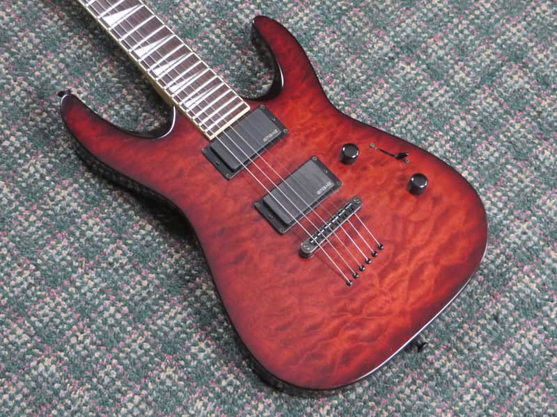 2012 Jackson DKXT Dinky Trans Red Quilt! w/hardshell case - $449!