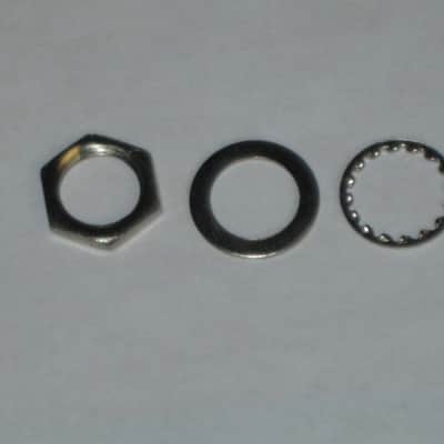 2 lite use genuine Boss INPUT jacks (for compact sized pedals) +nuts,washers,wires (+3 extra wires & 2 zip ties) BOTH jacks have brown,gray,yellow wires attached, work fine, from 2000s (can be used on most other year Boss pedals) NO: pedal(s), other parts image 21