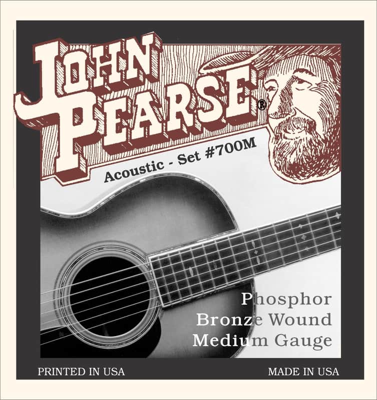 John Pearse 700M Phosphor Bronze Acoustic Guitar Strings, 13-56 Medium image 1