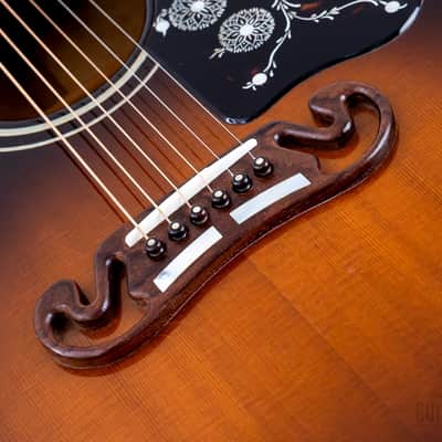 1992 Gibson J-200 Jumbo Acoustic Guitar Vintage Sunburst, Near-Mint w/ Case image 9