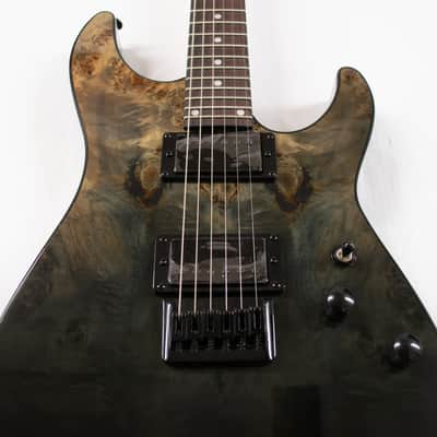 Schecter C-1 Standard Electric Guitar - Black Fade Burst Burl image 3
