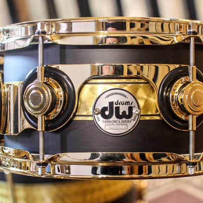 DW Collector's Gold Leaf Rally Stripe Over Ebony Kit - 20,10,12,14 - SO#1153902 image 4