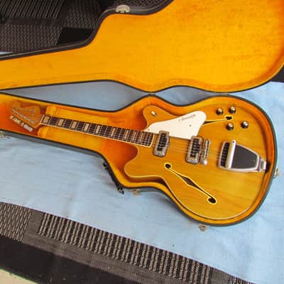 1967 Fender Coronado II Wildwood Finish With Original Case & Tremolo Arm Cool 2 Pickup Vintage Fender Coronado image 1