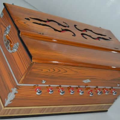 Handmade Harmonium 9 Stopper Chudidar Laying Style Best Multi Bellow42 Key Two Reed image 5