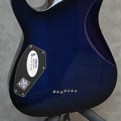 Schecter Blackjack C-7 7 String Electric Guitar Dark Blueburst Finish with Pro Setup image 4