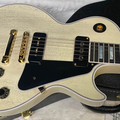 NEW ! Gibson Custom Shop Historic '54 Les Paul Custom Reissue Dealer Select - P-90's Staple Pick-Up - TV White - VOS - Authorized Dealer - Only 8.9 lbs - G07004 image 3