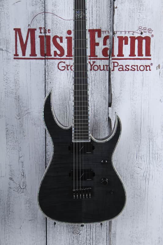 BC Rich 2019 Shredzilla Extreme Series Electric Guitar Flame Maple Trans Black image 1