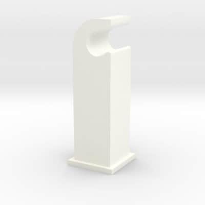 USA Made Reproduction 1939 Zenith "hook" Push Button - White Natural Versatile Plastic image 2