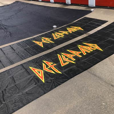 Def Leppard 2008 Stage Used Logo Backdrop. Joe Elliot COA image 1