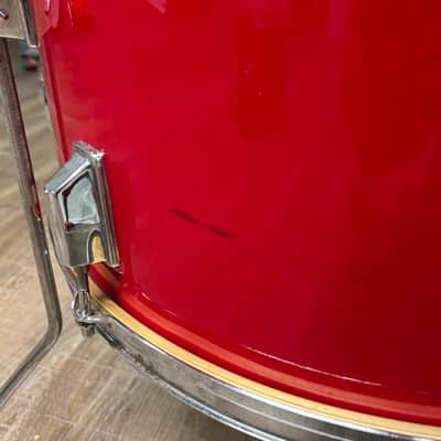 Pearl Export EX 18"x16" Floor Tom Drum with Legs - Late 1980's - Coral Red image 10