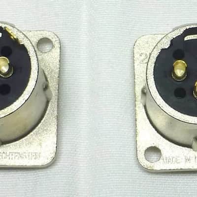 (2) Two Original NEUTRIK NC3MD-L-1 Male 3 Pin XLR Chassis Mount Connector. image 2