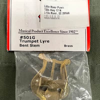 American Plating 501G Bent-Stem Trumpet Lyre 2010s - Brass-Lacquered image 2