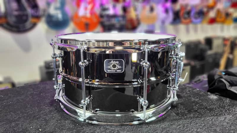 Ludwig Universal Black Brass Snare Drum 7in. x 13in. Chrome Hardware Auth Dealer Free Shipping! image 1