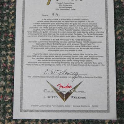 2004 Fender Custom Shop Masterbuilt 50th Anniversary 54 Stratocaster Two-Color Sunburst Relic Chris 'CW' Fleming! w/OHSC&COA image 8