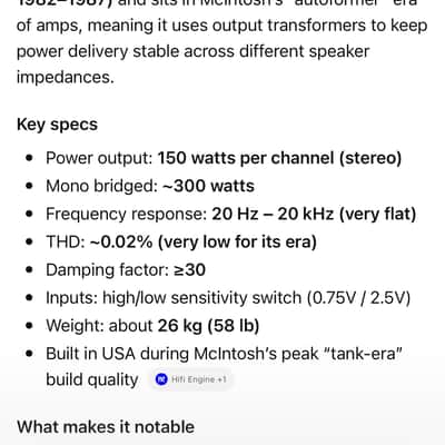 McIntosh MC2150 150-Watt Stereo Power Amplifier image 9