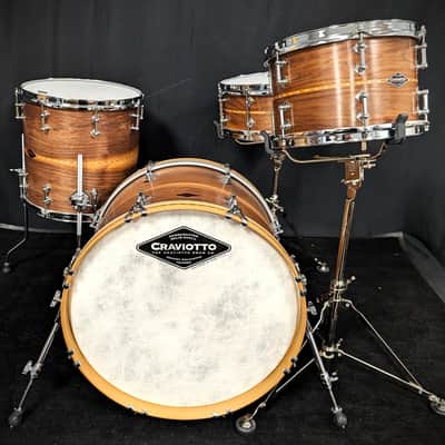 Craviotto Walnut with Cherry Inlay 4 Piece Shell Pack image 1