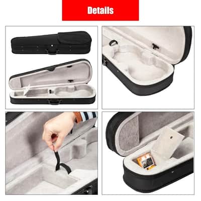 4/4 Full Size Acoustic Violin Student Beginner School Orchestra Set w/ Case Bow Rosin Tuner & Shoulder Rest image 7