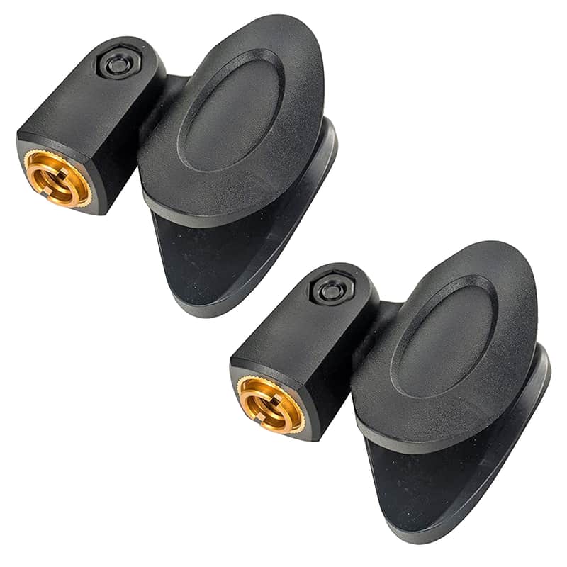 5 Core Microphone Clip Holder 2 Pieces with Screw Adapters 5/8 to 3/8 Inch image 1