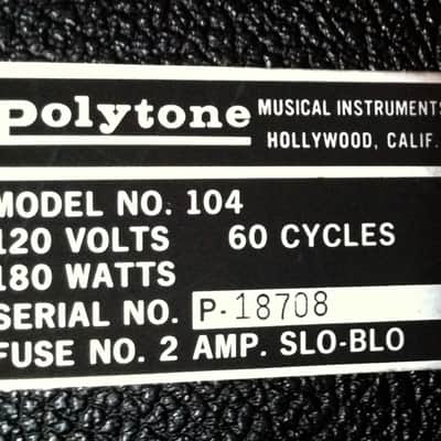 Polytone 2X12" combo amp Model 104, early / mid '70's. image 5