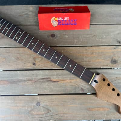Real Life Relics Nitro Roasted 5AAAAA Flame Maple Strat® Stratocaster Neck Maple W Rosewood Fingerboard STRMF5A #2