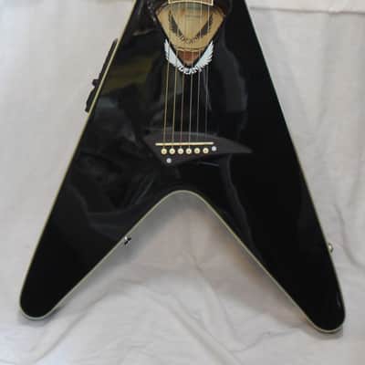 Dean V-Coustic Thin Body Acoustic-Electric Guitar 2010 Ebony image 1
