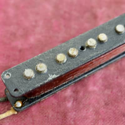 Vintage 1960's Fender Pre-CBS Jazz Bass Pickup - Black Bobbin - North Mag 8.21k image 3