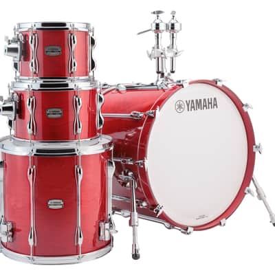 Yamaha New Recording Custom 4pc w/ 20" Bass Drum Shell Set - Red Autumn - In Stock image 1