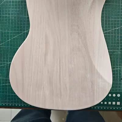 Mahogany Wood Mustang Style Unfinished Guitar Body image 9