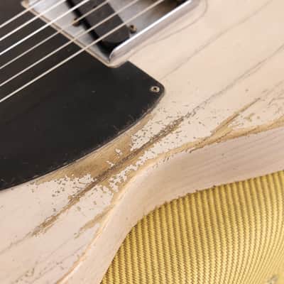 Fender Custom Shop 1957 Telecaster Ultimate Relic White Blonde Masterbuilt Andy Hicks image 7