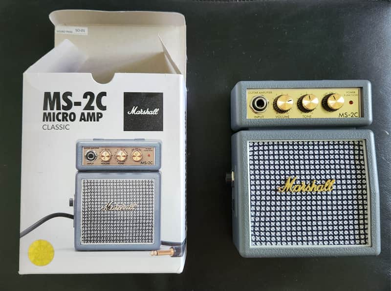 Marshall Micro Stack MS-2C 1-Watt 1x2" Battery-Powered Guitar Combo 2012 - Present - Grey image 1