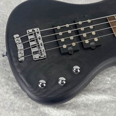 Warwick Rockbass Corvette $$ 4 string electric bass guitar in Nirvana black stai image 8