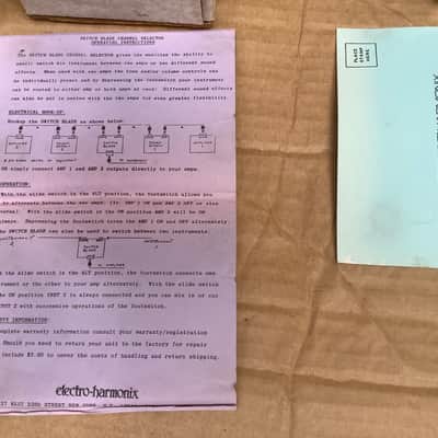 Electro-Harmonix Switch Blade 1977 with original Box and papers image 7
