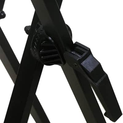 Heavy-Duty, Double-X, Pre-Assembled, Infinitely Adjustable Piano Keyboard Stand with Locking Straps, Black image 4