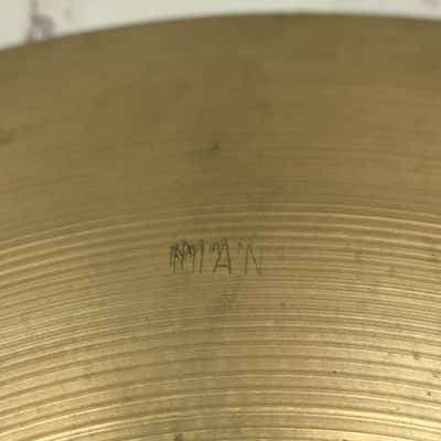 Vintage 18" No-Stamp Crash/Ride Cymbal 1960s/1970s Avedis Zildjian Profile image 2