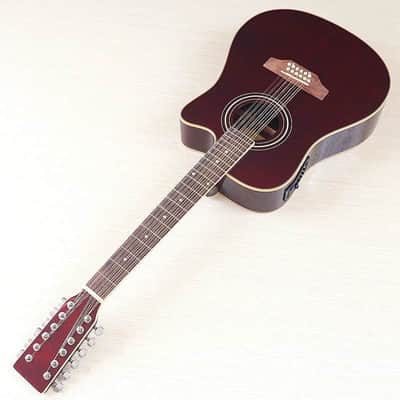 Custom 12 String Acoustic Electric Guitar, Spruce Sapele Body, Mahogany Neck image 4