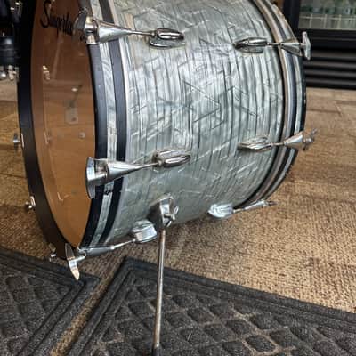 1970's Slingerland 4 Piece Kit - Light Blue Pearl, Drum Set image 6