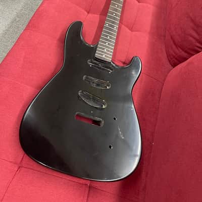 Unknown Set neck Stratocaster Body and Neck Project - Black image 2