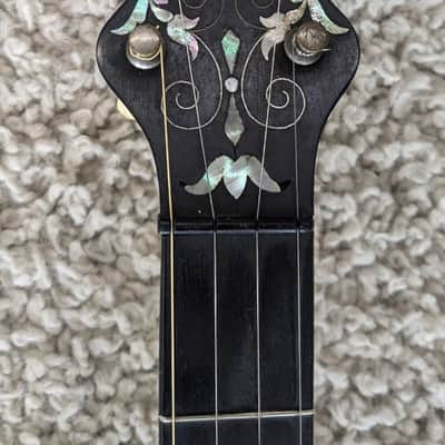 1899 S.S. Stewart Special Thoroughbred 5 string Open Back Banjo with hard case image 6
